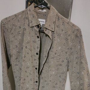 Frank & Oak long sleeve print shirt